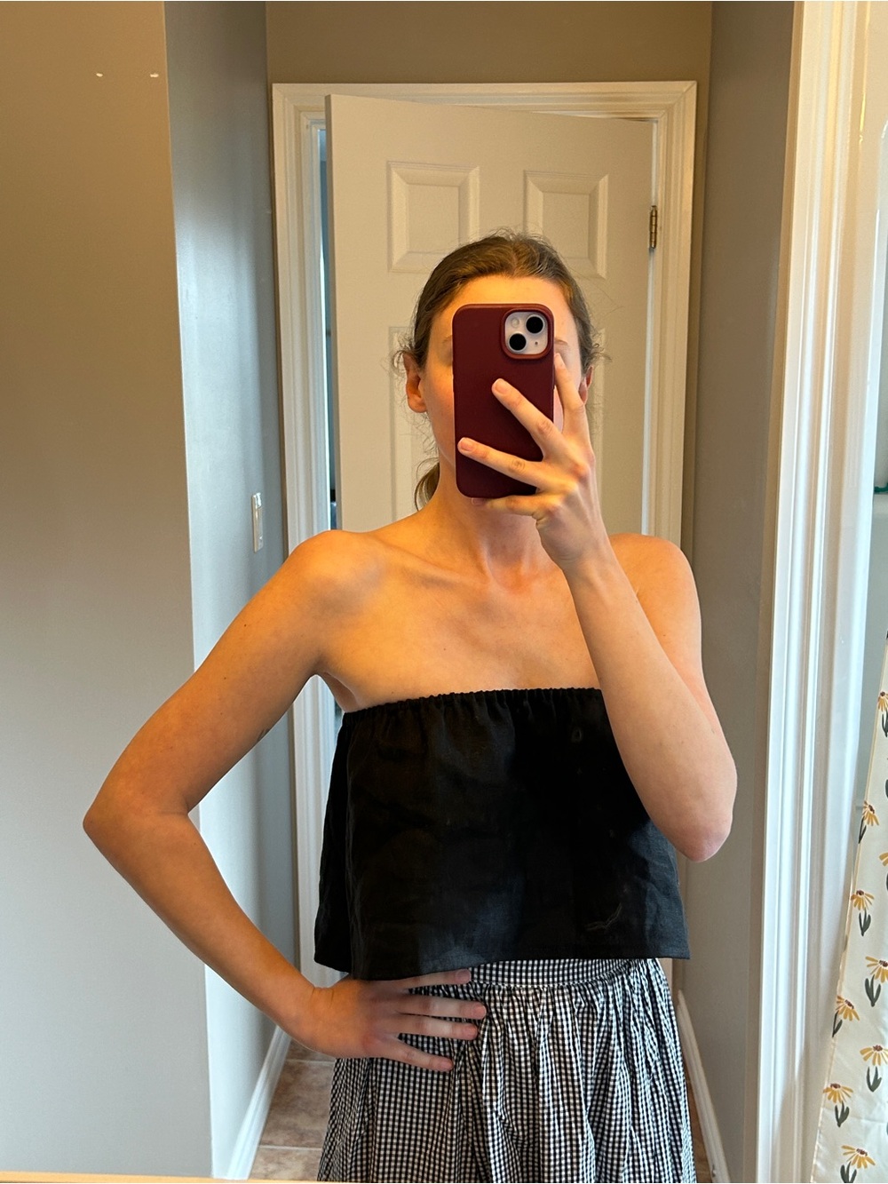NEW Nicole Purdy linen top